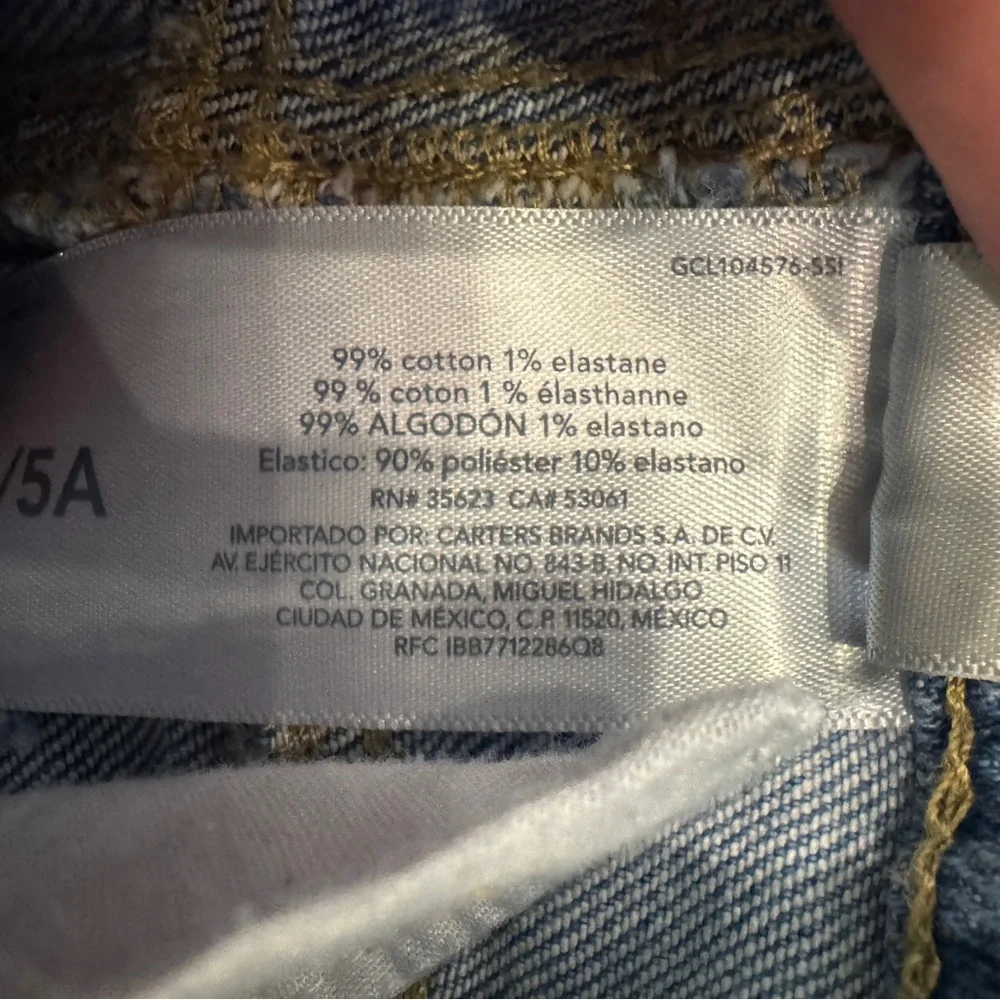 Osh Kosh B’gosh Butterfly‎ Print Blue Jeans Girls Size 5
